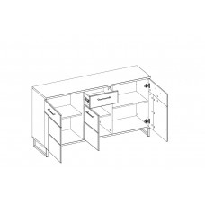 Kumode ar atvilknēm IVO IV3